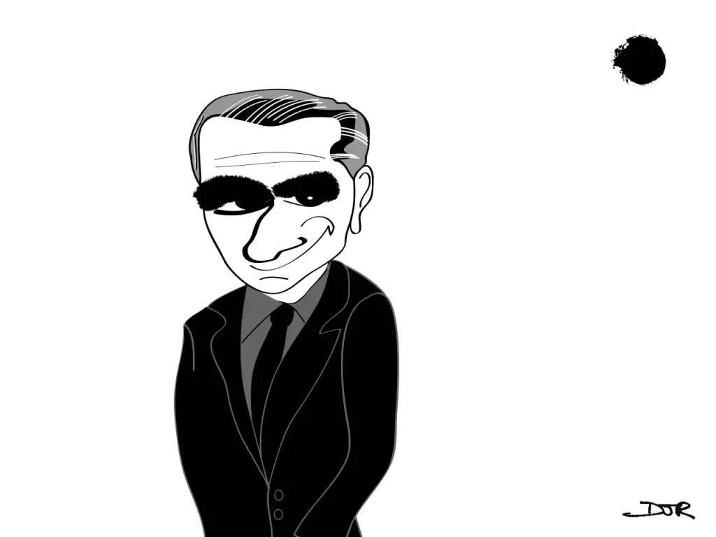 An illustration by Daniel Joshua Rubin of Martin Scorsese the director of Casino, Goodfellas and Raging Bull.