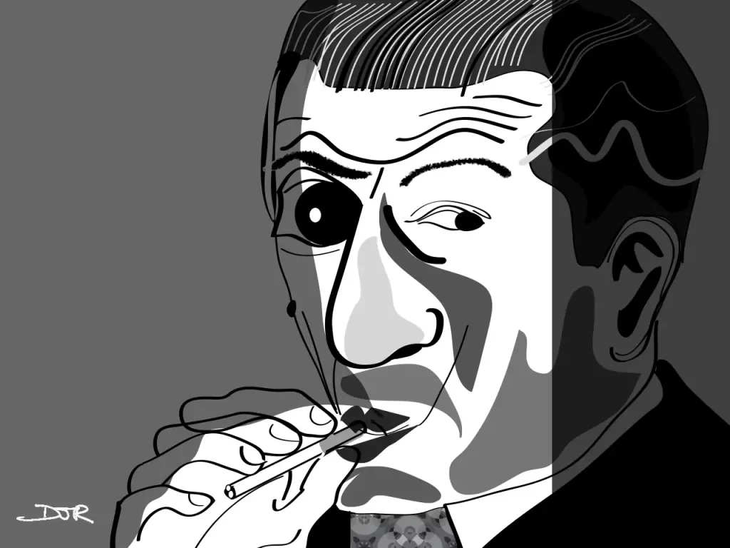 An illustration of Robert DeNiro playing Jimmy Conway in Martin Scorsese's Goodfellas. This is the moment he decides to kill all of his associates.